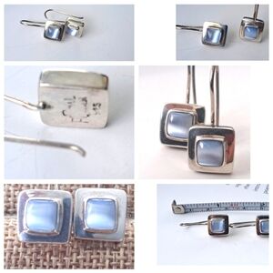 925 sterling  silver blue earrings
